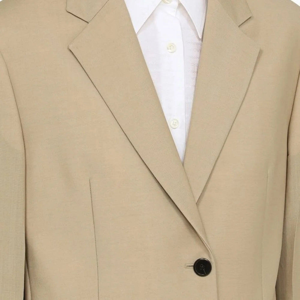 Blazer en mohair beige Prada