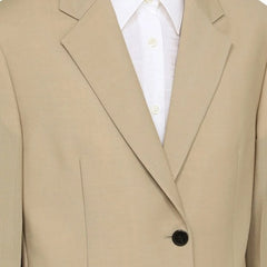 Blazer en mohair beige Prada