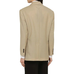 Blazer en mohair beige Prada