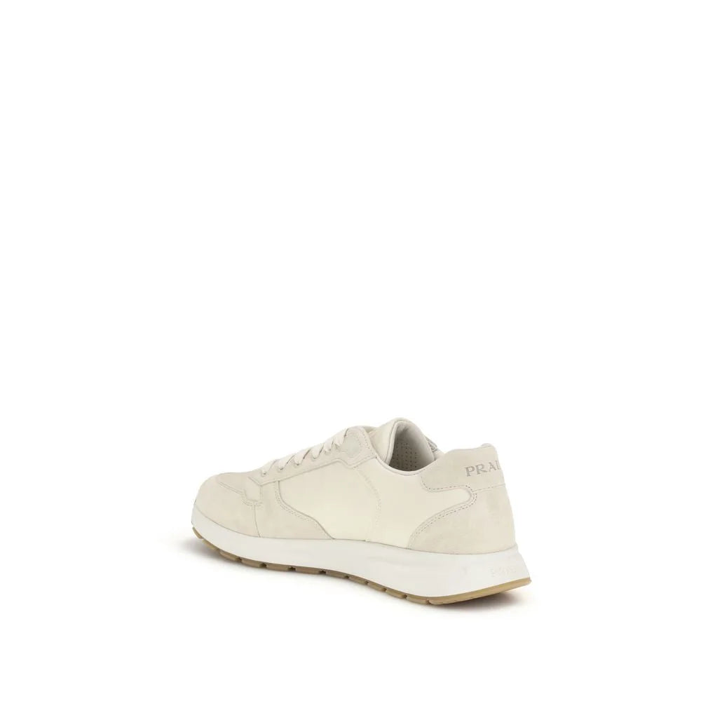 Prada Beige Nylon Low Top Sneakers - EU44/US11