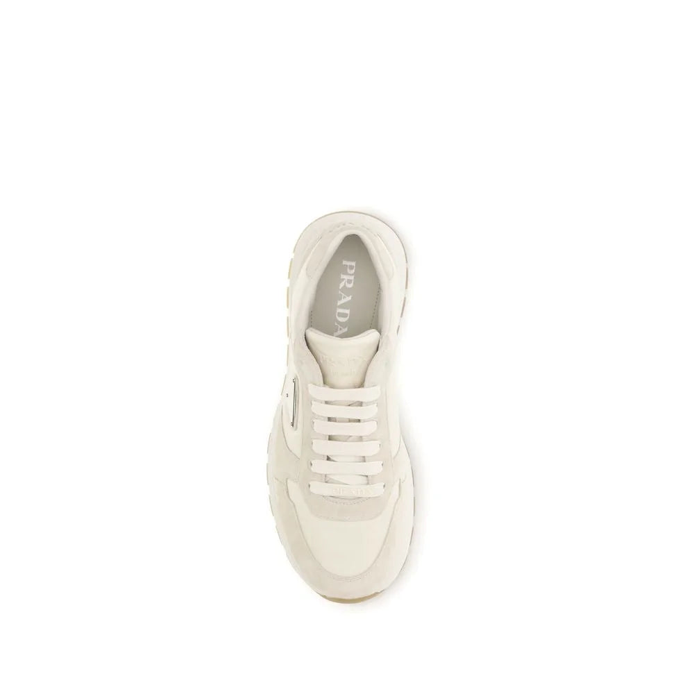 Prada Beige Nylon Low Top Sneakers - EU44/US11