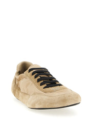 Prada Beige Polyamide Athletic Sneakers