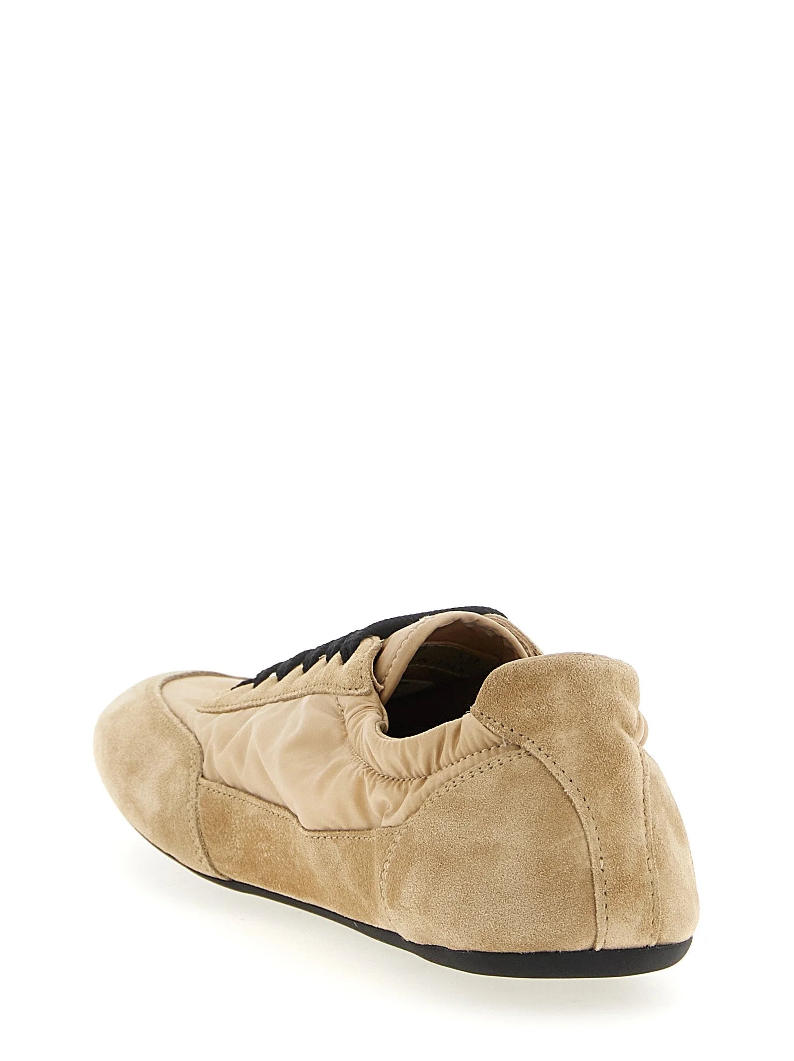 Prada Beige Polyamide Athletic Sneakers