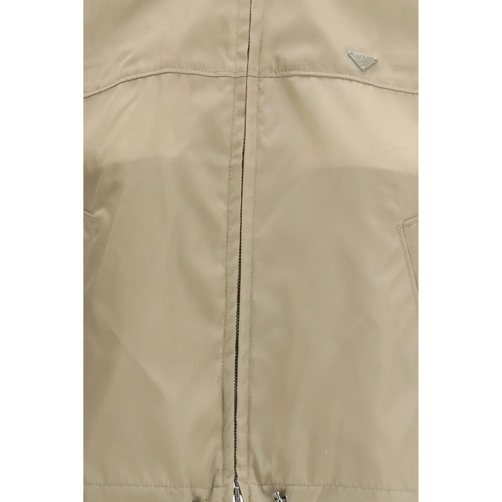 Prada Beige Recycled Polyamide Shell Jacket