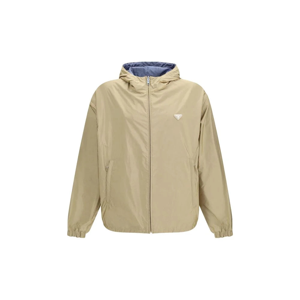 Prada Beige Recycled Polyamide Shell Jacket