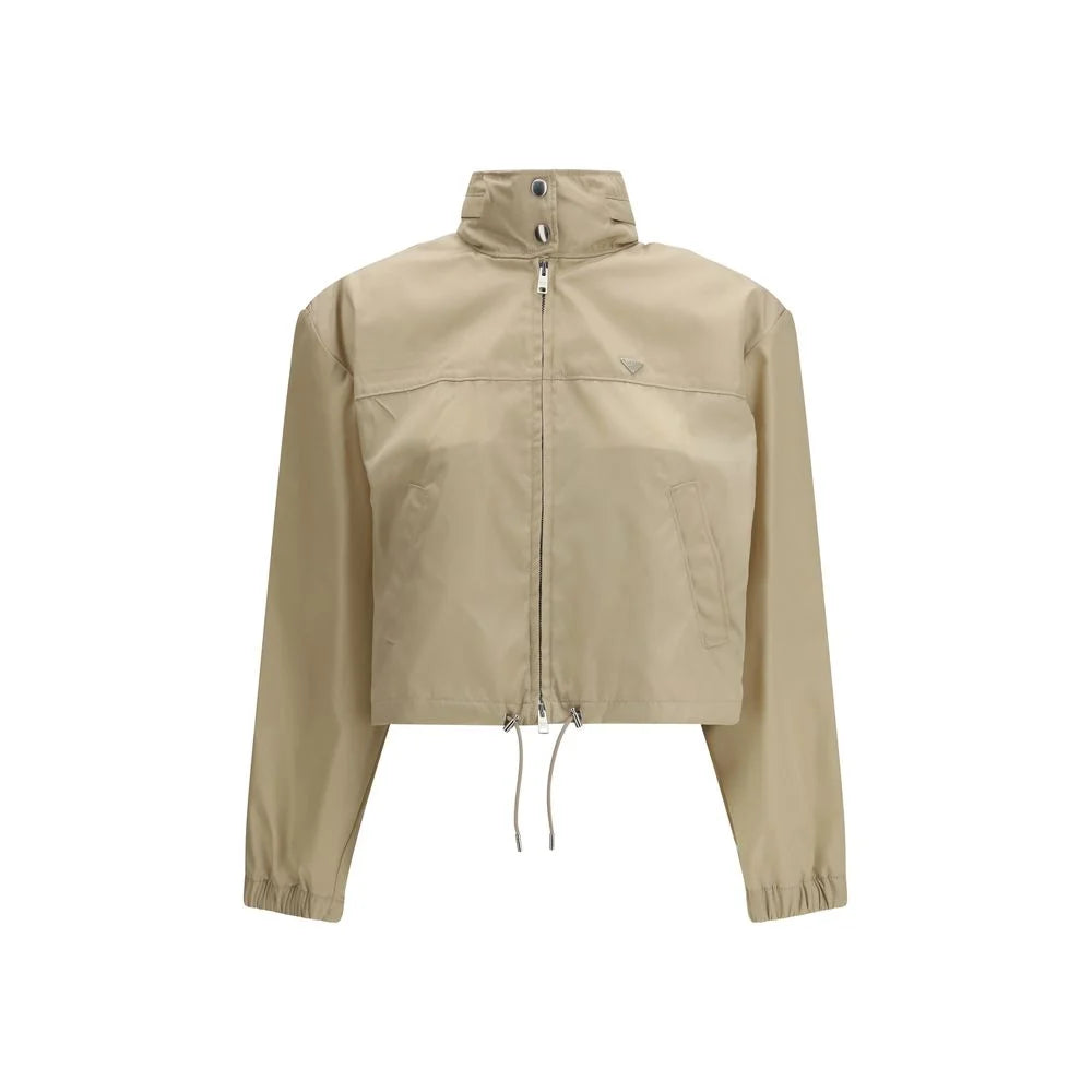 Prada Beige Recycled Polyamide Shell Jacket