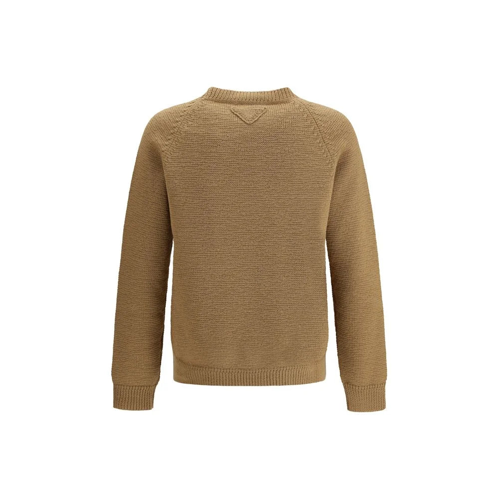 Beżowy sweter z wełny Prada