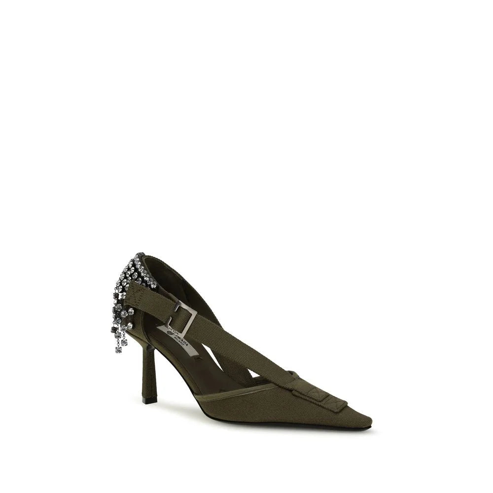 Prada Bicolor Cotton High Heel Pumps - EU37/US7