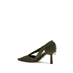 Prada Bicolor Cotton High Heel Pumps - EU37/US7