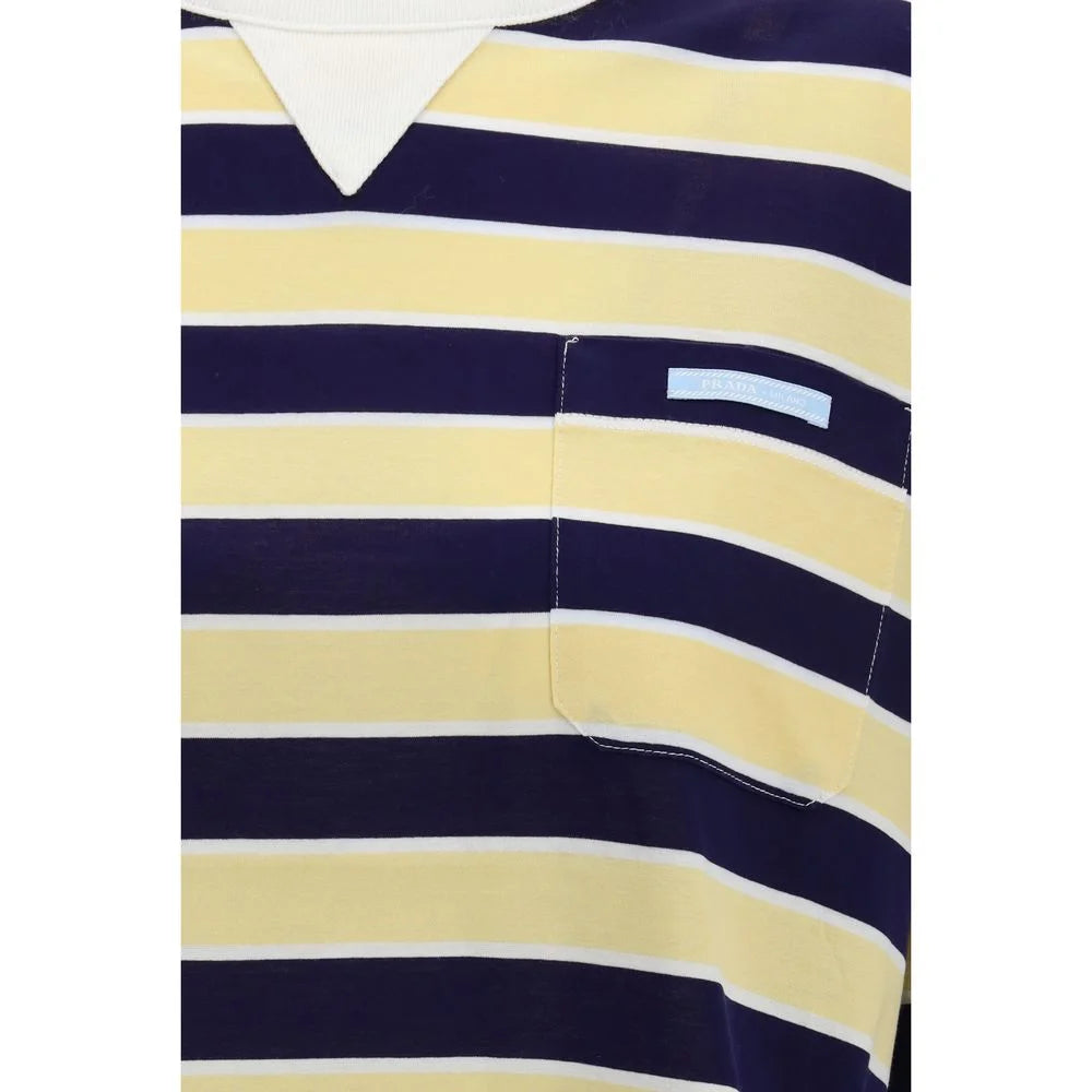 Prada Bicolor Cotton T-Shirt - IT40 | M