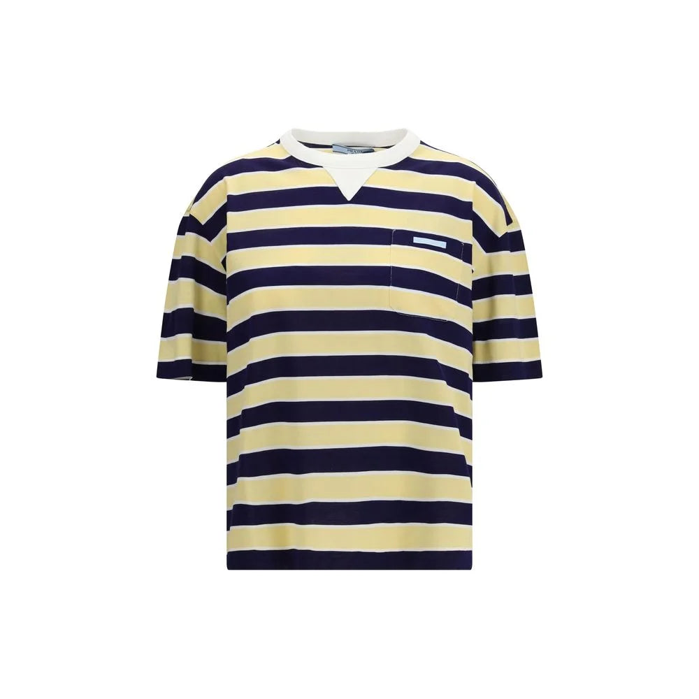 Prada Bicolor Cotton T-Shirt - IT40 | M