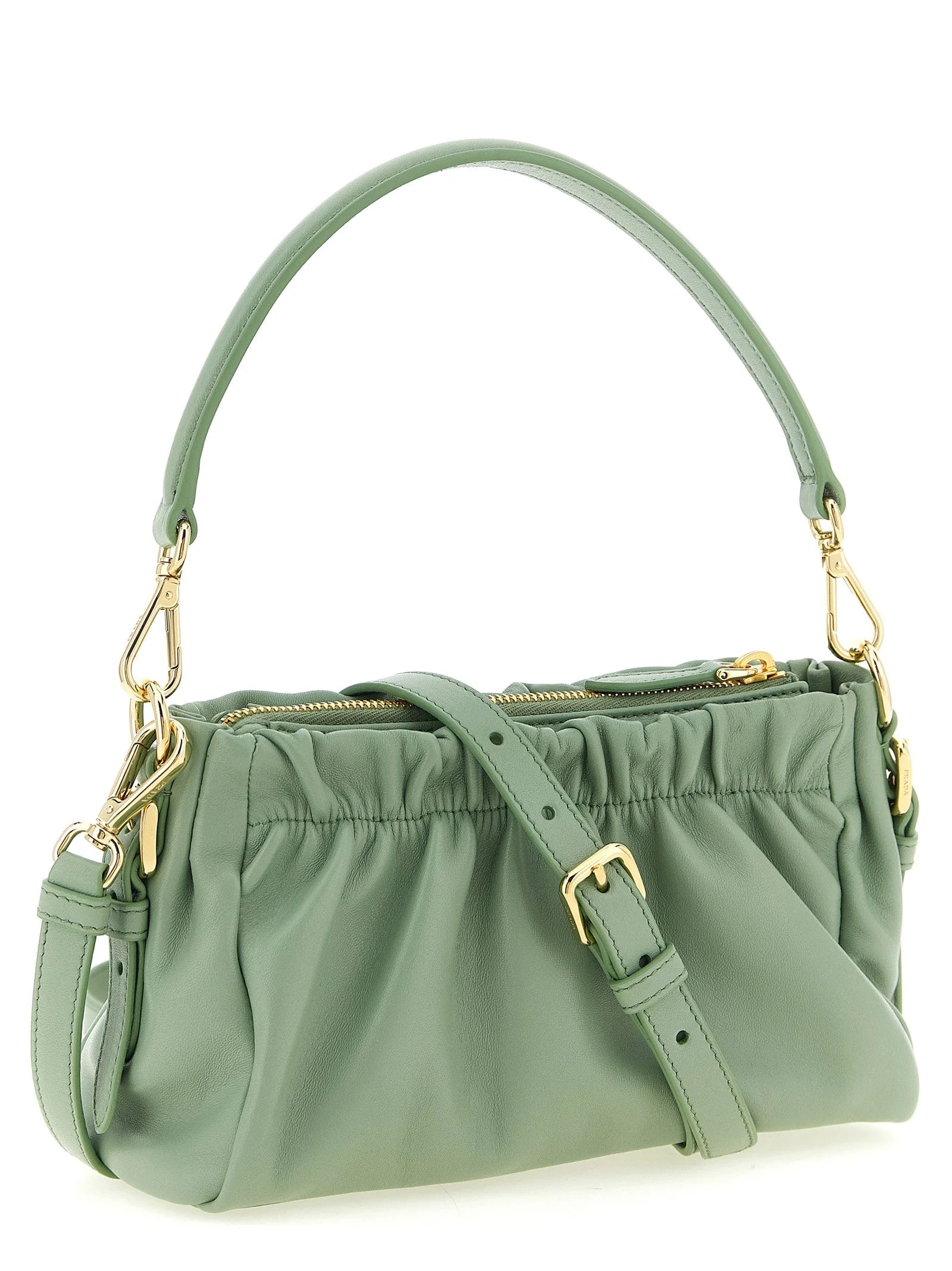 Prada Bicolor Lamb Leather Shoulder Bag