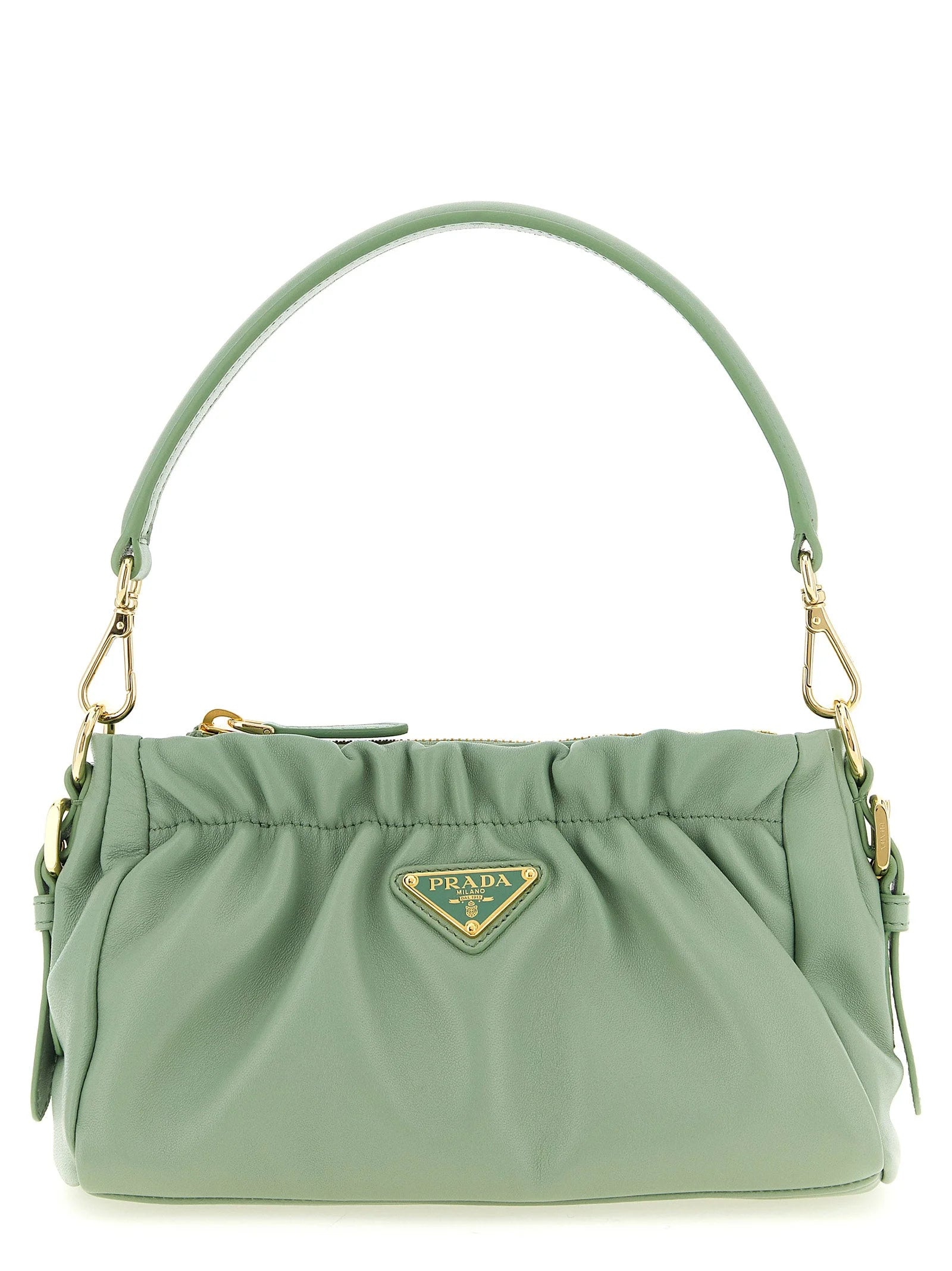 Prada Bicolor Lamb Leather Shoulder Bag