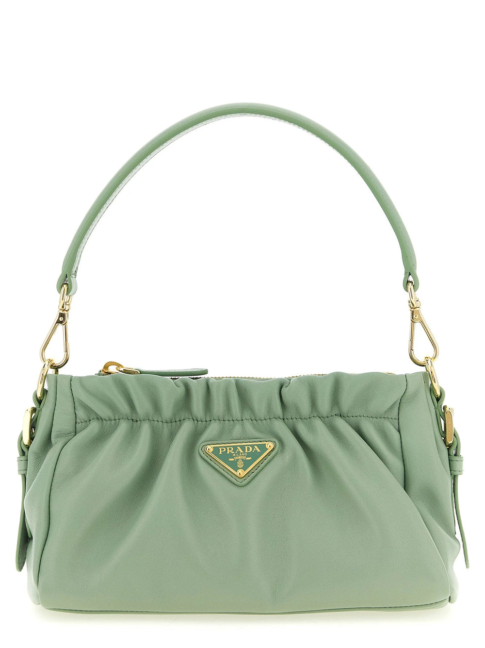 Prada Bicolor Lamb Leather Shoulder Bag