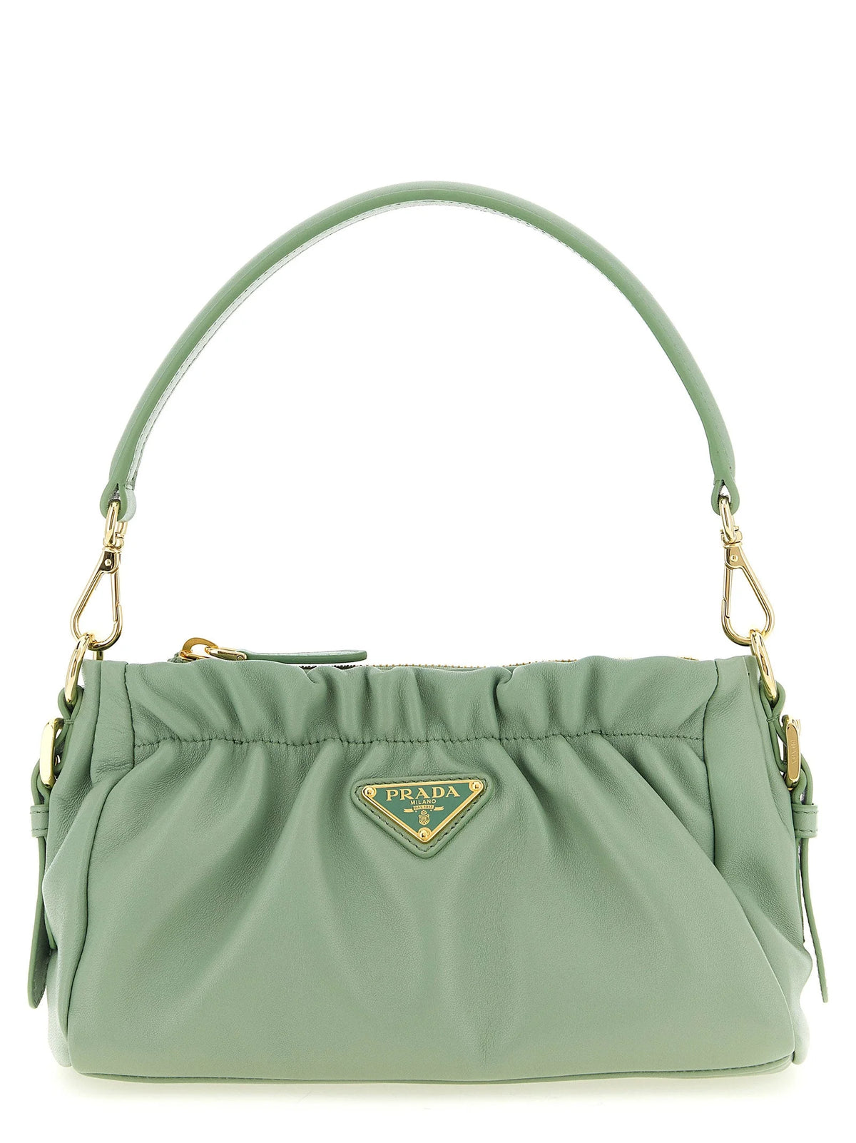 Prada Bicolor Lamb Leather Shoulder Bag