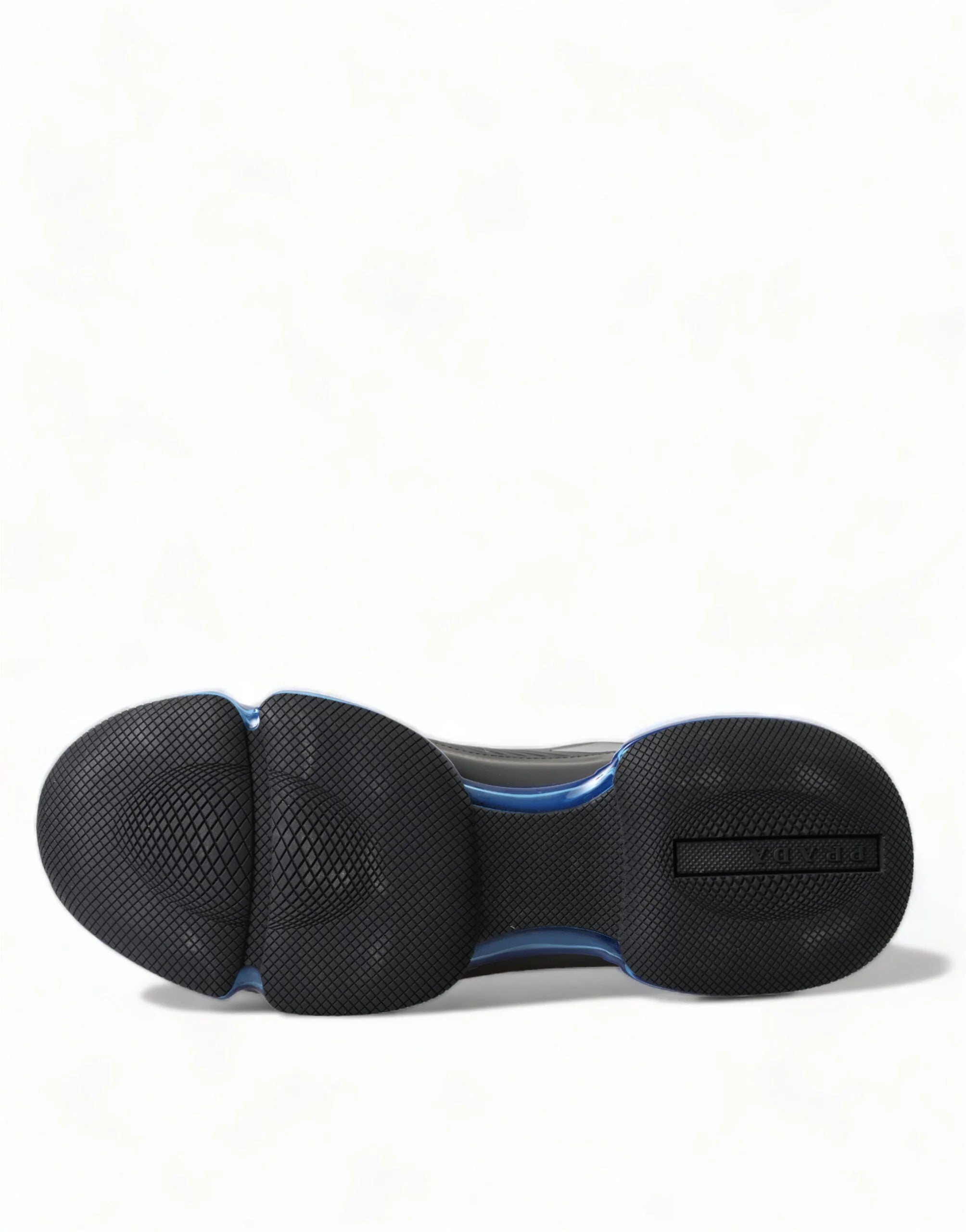 Prada Black Blue Rubber Knit Slip On Low Top Sneakers Shoes - EU40/US7 - Sneakers