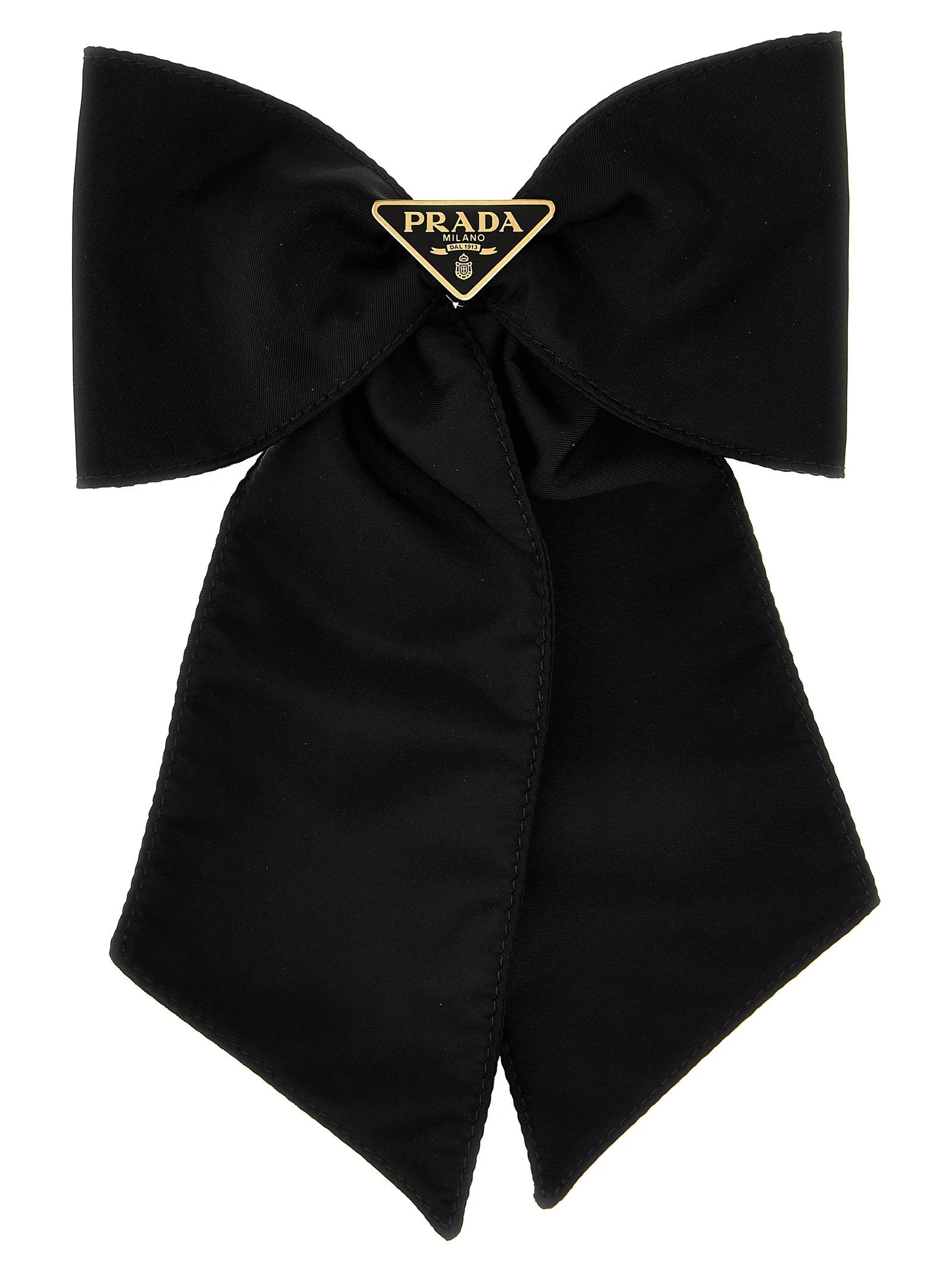 Prada Black Brass Hair Clip