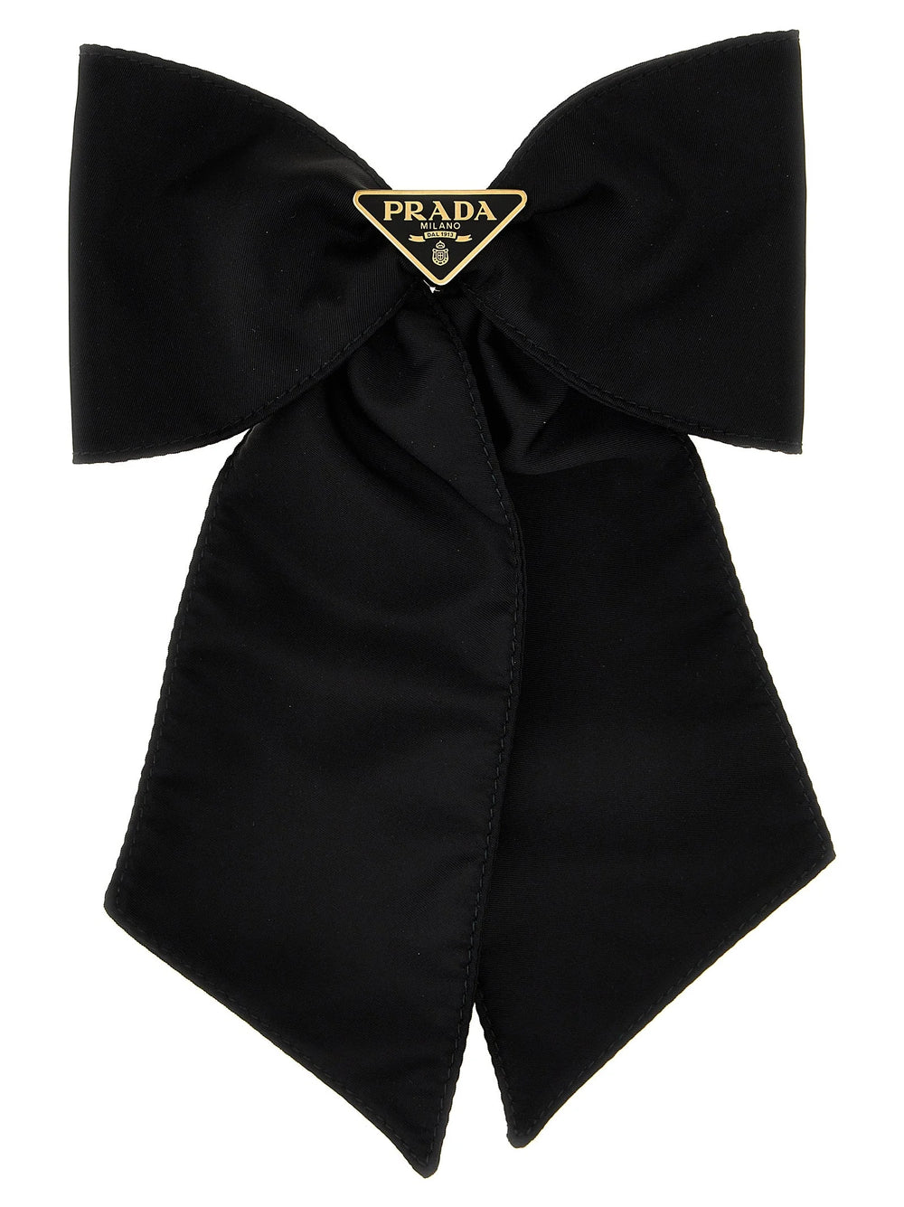 Prada Black Brass Hair Clip