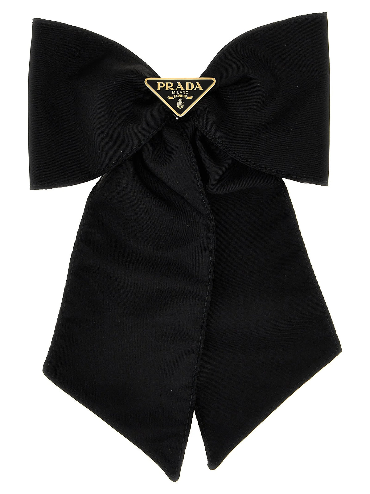 Prada Black Brass Hair Clip