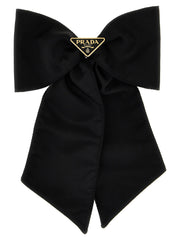 Prada Black Brass Hair Clip