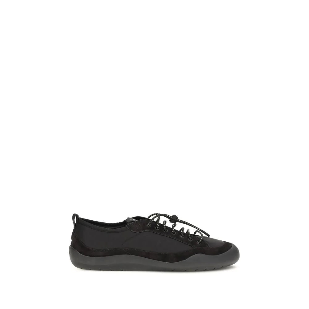 Prada Black Calf Leather Bos Taurus Athletic Sneakers