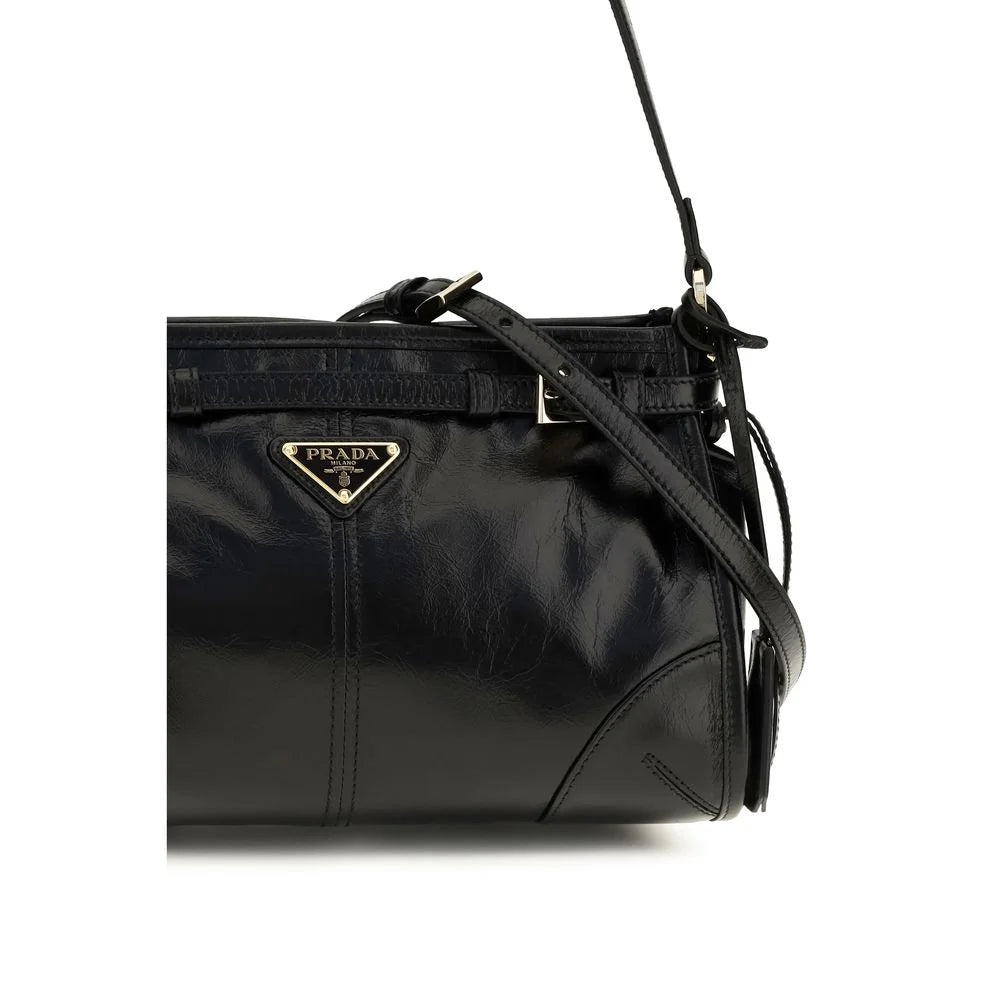 Prada Black Calf Leather Bos Taurus Handbag