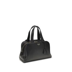 Prada Black Calf Leather Bos Taurus Handbag