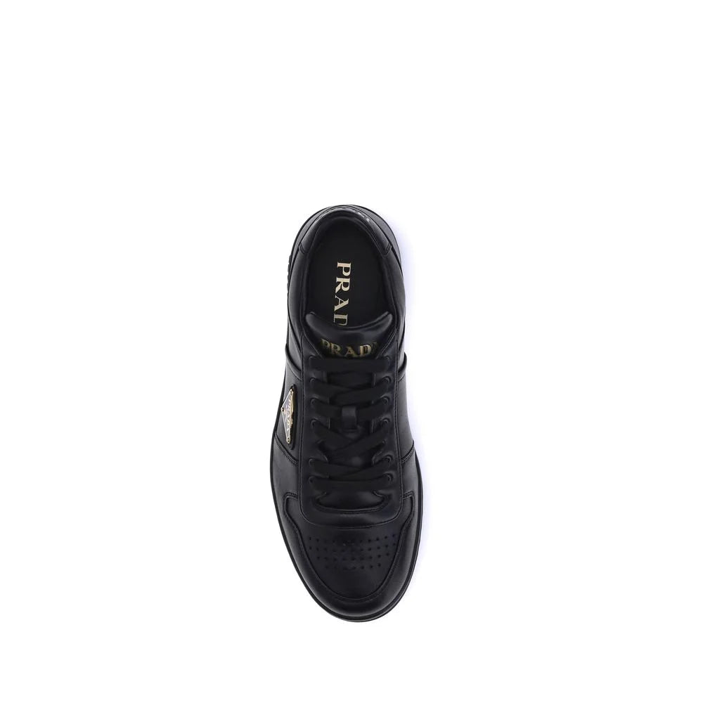 Sneakersy Prada Czarne ze skóry cielęcej Bos Taurus