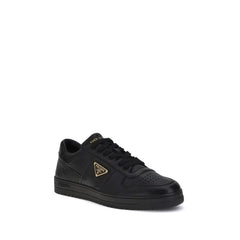 Sneakersy Prada, czarna skóra cielęca Bos Taurus, niska konstrukcja