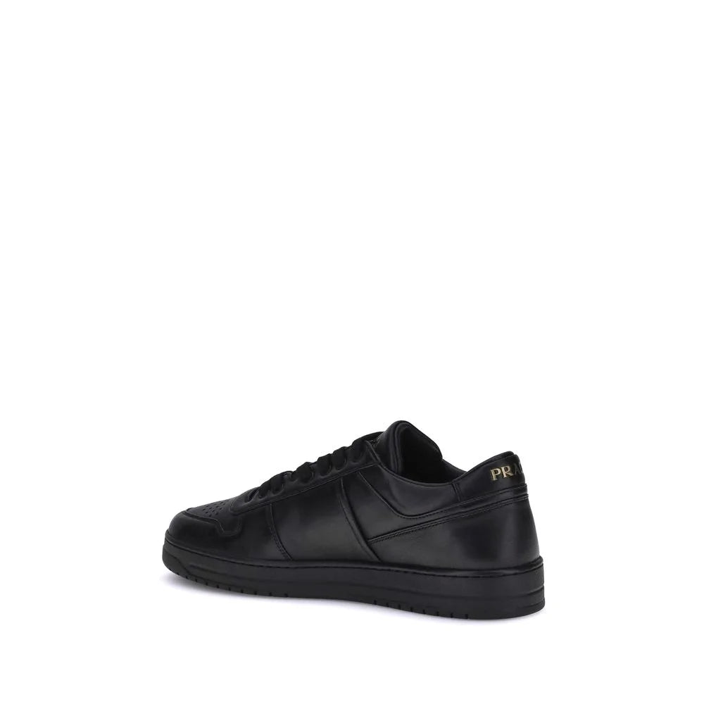 Sneakersy Prada Czarne ze skóry cielęcej Bos Taurus