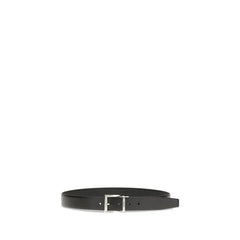 Prada Black Calf Leather Bos Taurus Regular Belt