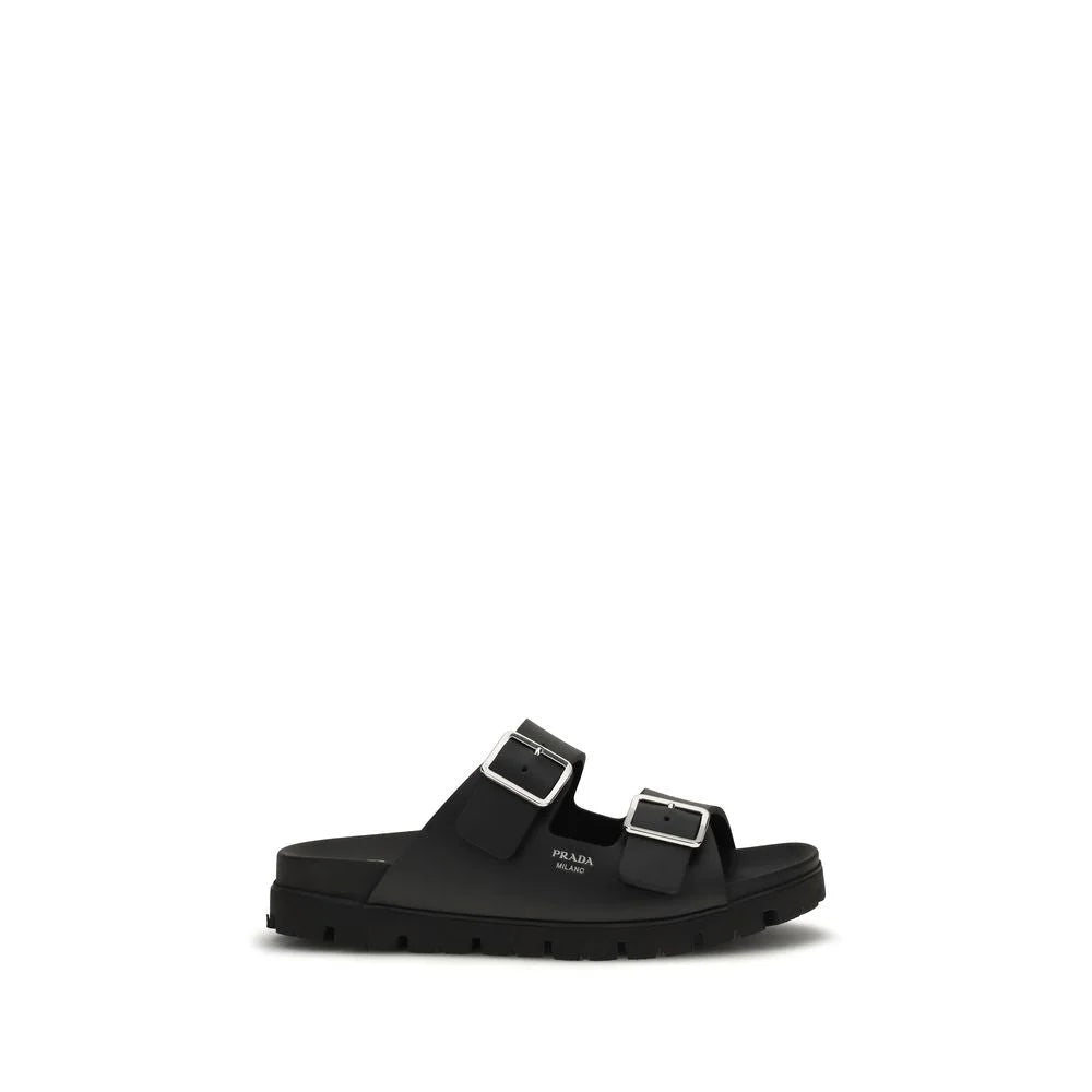 Prada Svarta Sandaler i Bos Taurus-kalvskinn - EU 38.5 | US 5.5