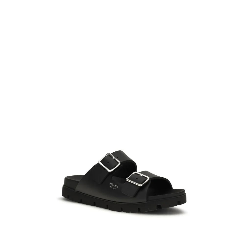 Prada Svarta Sandaler i Bos Taurus-kalvskinn - EU 38.5 | US 5.5