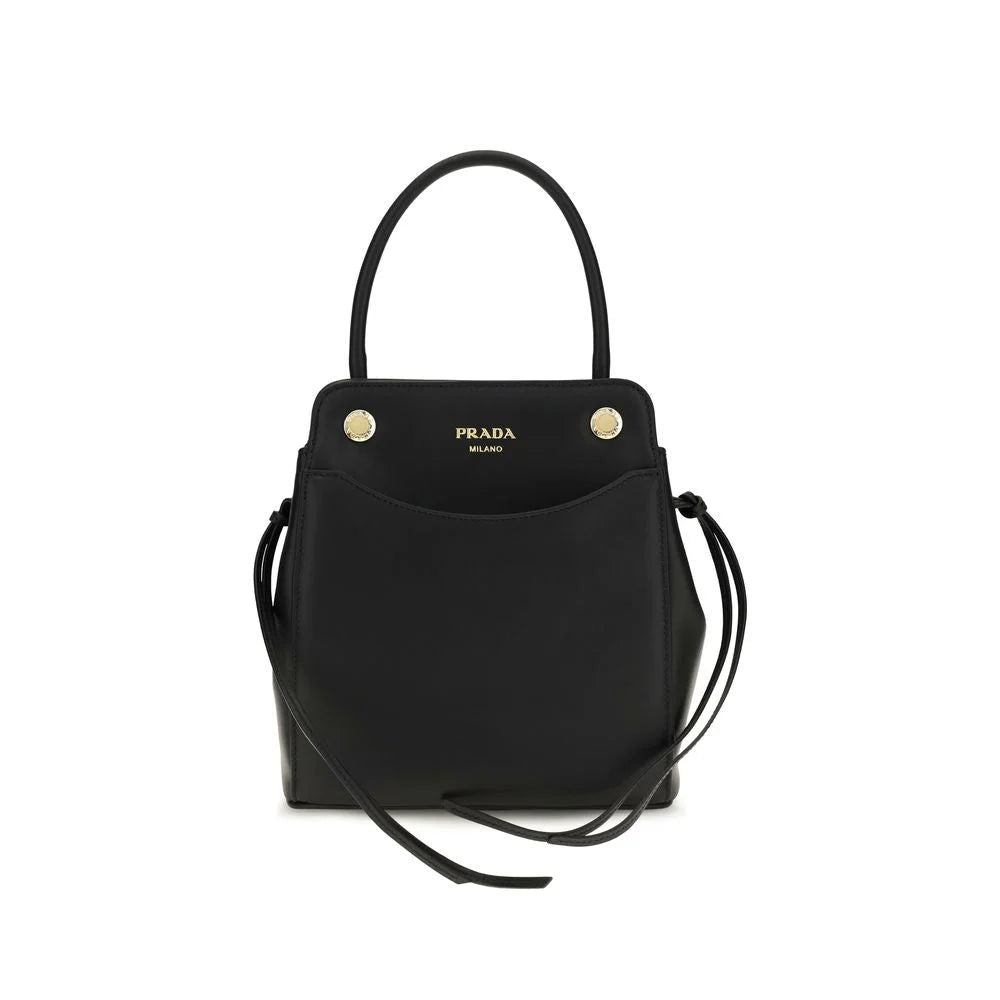 Prada Black Calf Leather Bos Taurus Shoulder Bag