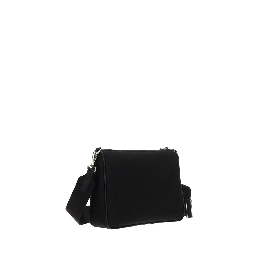 Prada Black Calf Leather Bos Taurus Shoulder Bag