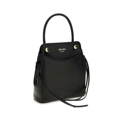Prada Black Calf Leather Bos Taurus Shoulder Bag