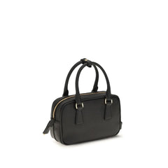 Prada Black Calf Leather Bos Taurus Shoulder Bag