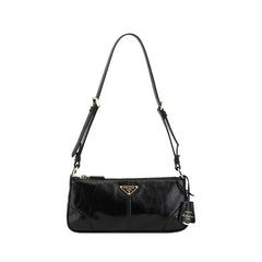 Prada Black Calf Leather Bos Taurus Shoulder Bag