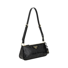 Prada Black Calf Leather Bos Taurus Shoulder Bag
