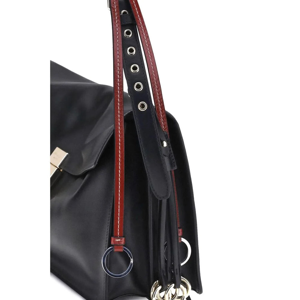 Prada Black Calf Leather Bos Taurus Shoulder Bag - Shoulder Bags