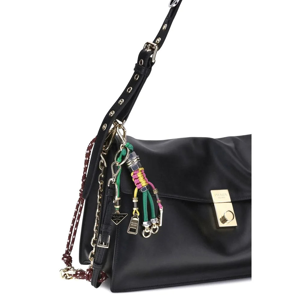 Prada Black Calf Leather Bos Taurus Shoulder Bag - Shoulder Bags