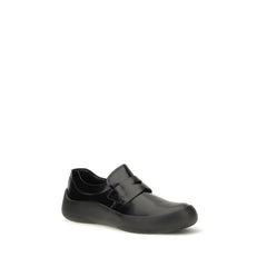 Prada Black Calf Leather Bos Taurus Slip-On Loafers
