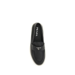Prada Black Calf Leather Bos Taurus Slip-On Loafers - EU39.5/US6.5