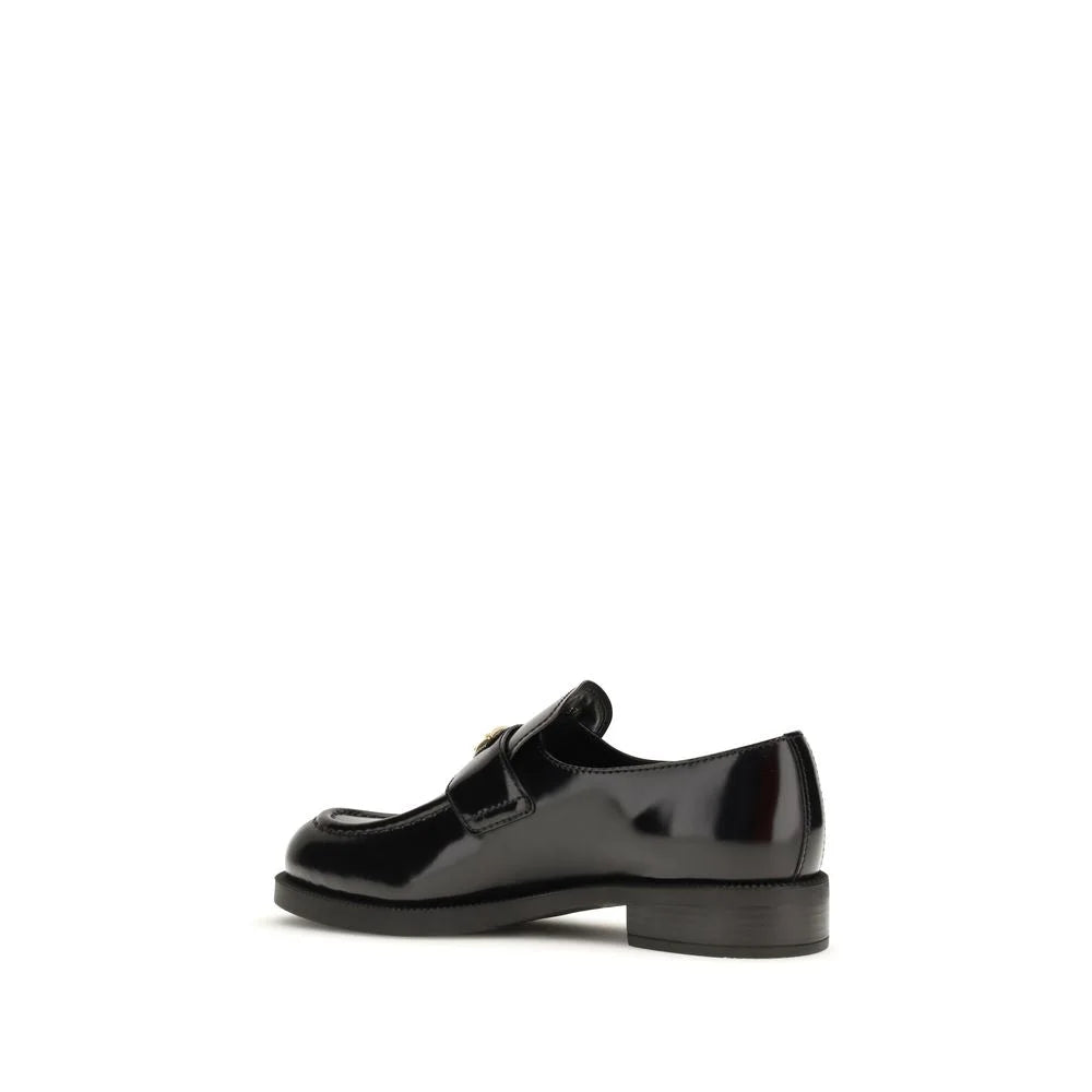 Prada Black Calf Leather Bos Taurus Slip-On Loafers - EU40/US10