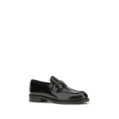 Prada Black Calf Leather Bos Taurus Slip-On Loafers - EU40/US10