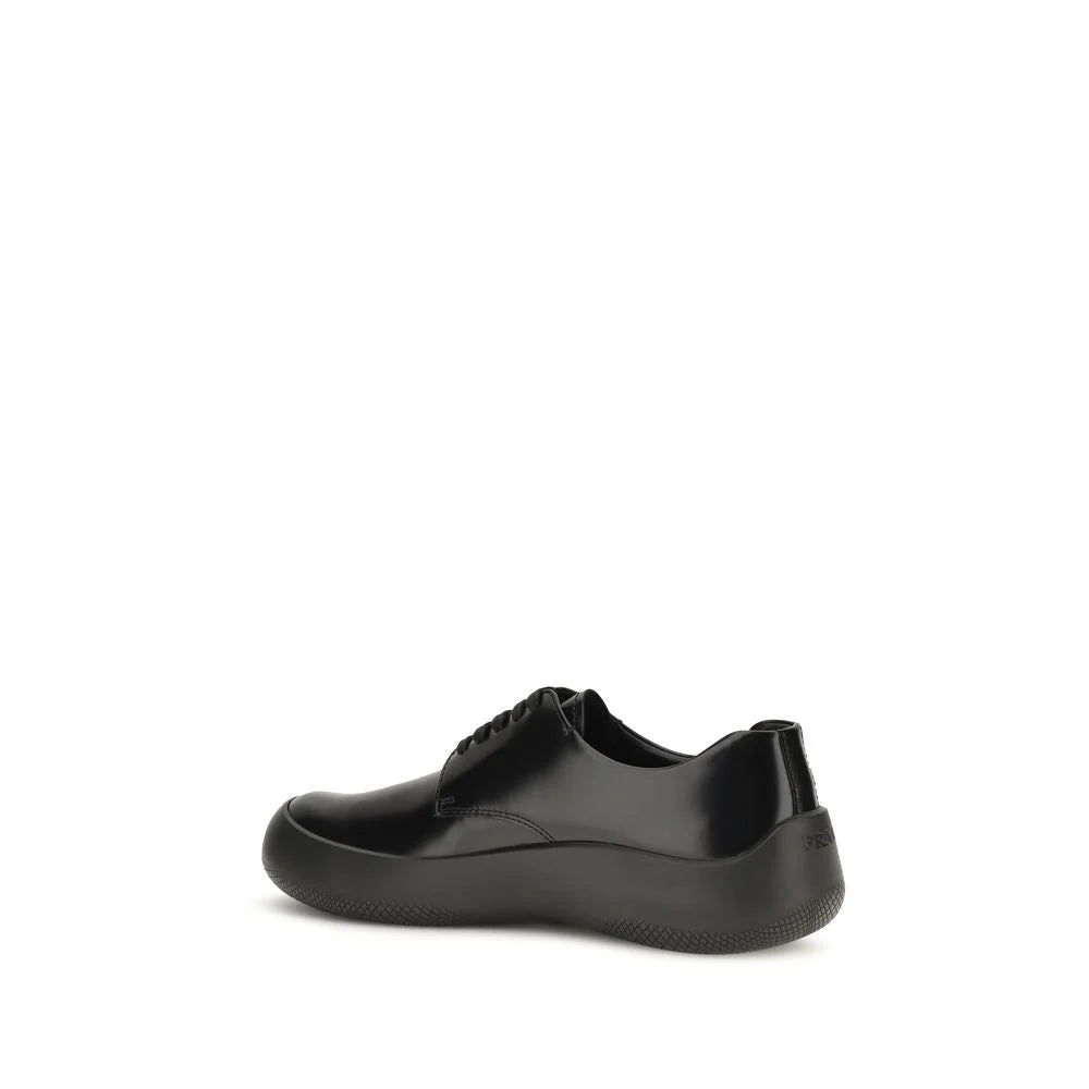 Prada Black Calf Leather Bos Taurus Sneakers