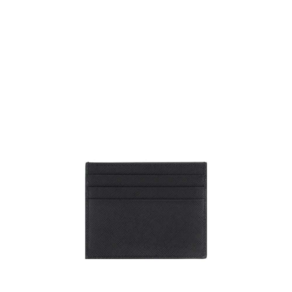 Prada Black Calf Leather Bos Taurus Wallet