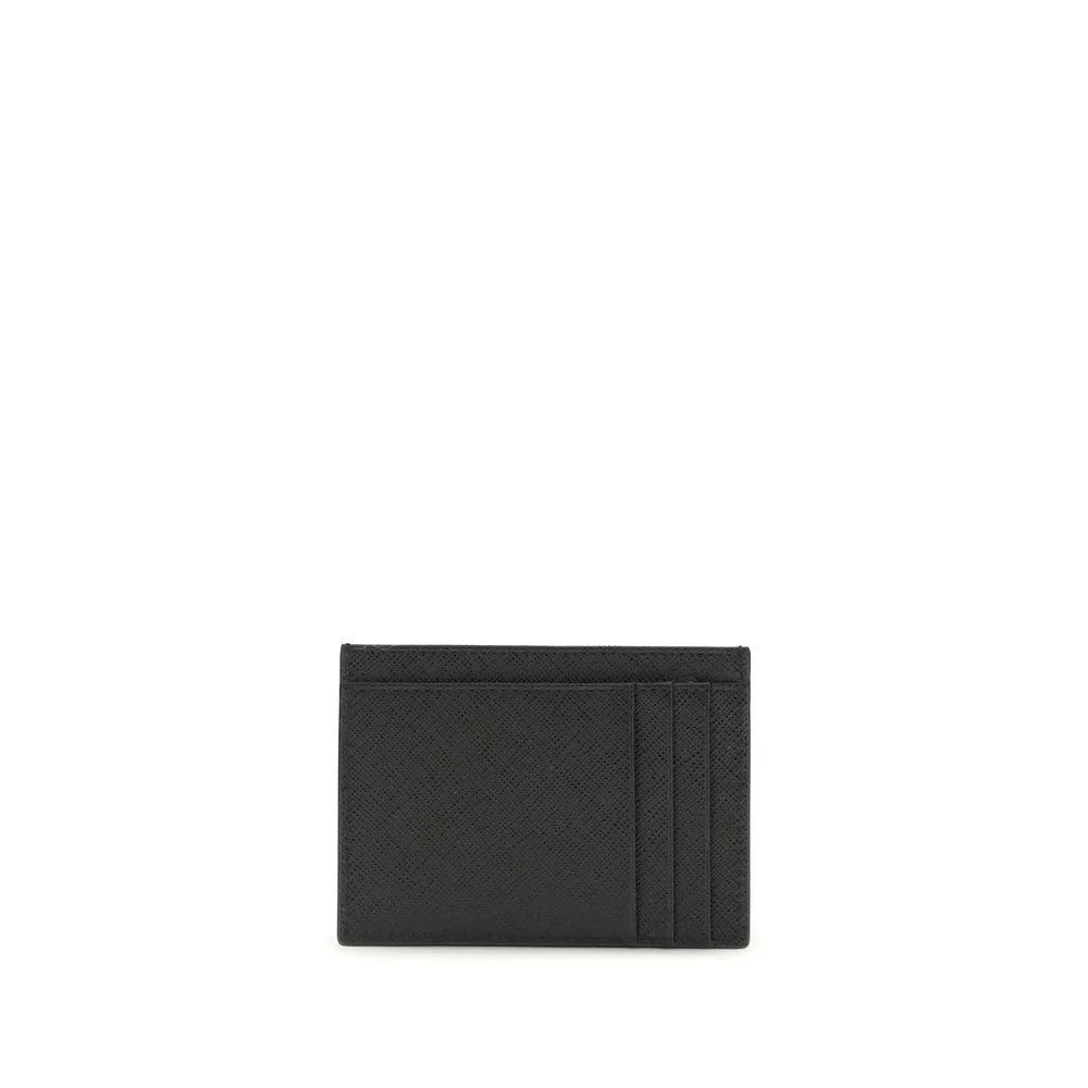 Prada Black Calf Leather Bos Taurus Wallet