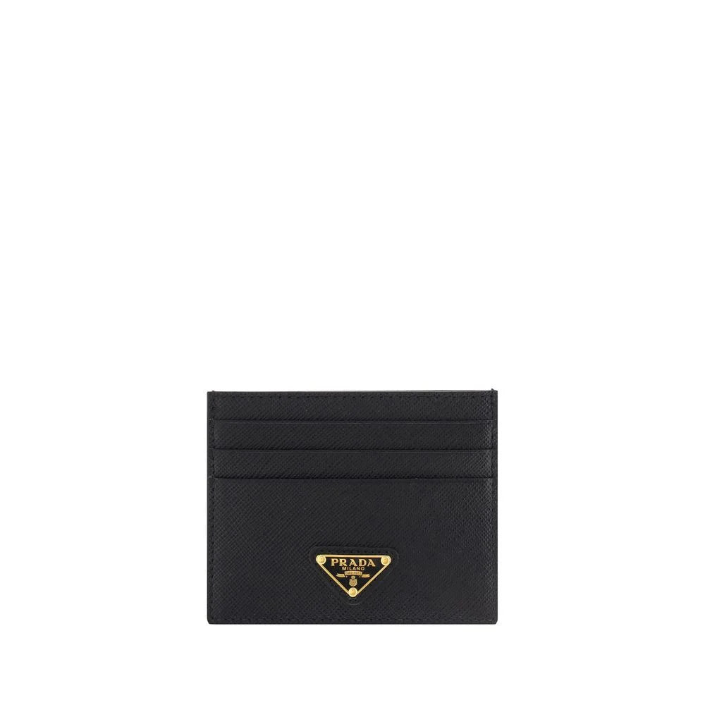 Prada Black Calf Leather Bos Taurus Wallet