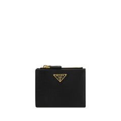 Prada Black Calf Leather Bos Taurus Wallet